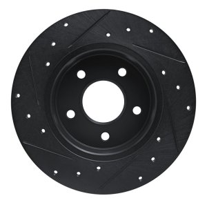 Nissan Kicks Brake Rotor (1) - Rear Right - R1 Concepts - Drilled & Slotted - Black - `19-`25 Nissan Kicks Brake Rotor (1) - Rear Right - R1 Concepts - Drilled & Slotted - Black - `19-`25